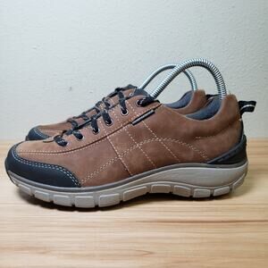 Clarks Women's Size 7W Wave Walk Leather Comfort Shoes Brown Hiking Gorpcore